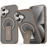 Luxury MagSafe Folding Stand iPhone Case-Exoticase-For iPhone 16 Pro Max-Desert Gold-Exoticase