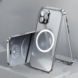 MagLock Double Sided Full Coverage iPhone Case-Exoticase-iPhone 15 Pro Max-Silver MagSafe-