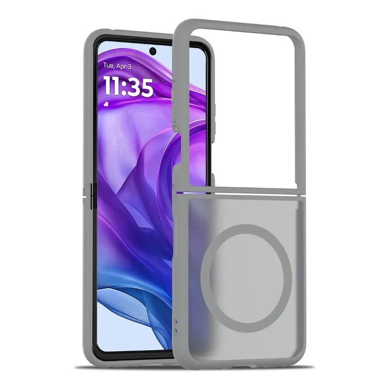MagSafe Hard Matte Case for Motorola Razr-Exoticase-Gray-Motorola Razr Ultra 2025-Exoticase