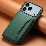 MagnetClose Vegan Leather Card Holder iPhone Case-Exoticase-Green-iPhone 17 Pro Max-Exoticase