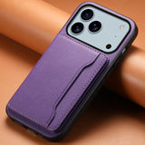 MagnetClose Vegan Leather Card Holder iPhone Case-Exoticase-Purple-iPhone 17 Pro Max-Exoticase