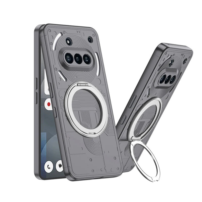 Magnetic Case With Ring For Nothing Phone 3A Pro, For Phone 3A / Gray Magnetic Case With Ring For Nothing Phone 3A Pro, For Phone 3A / Gray