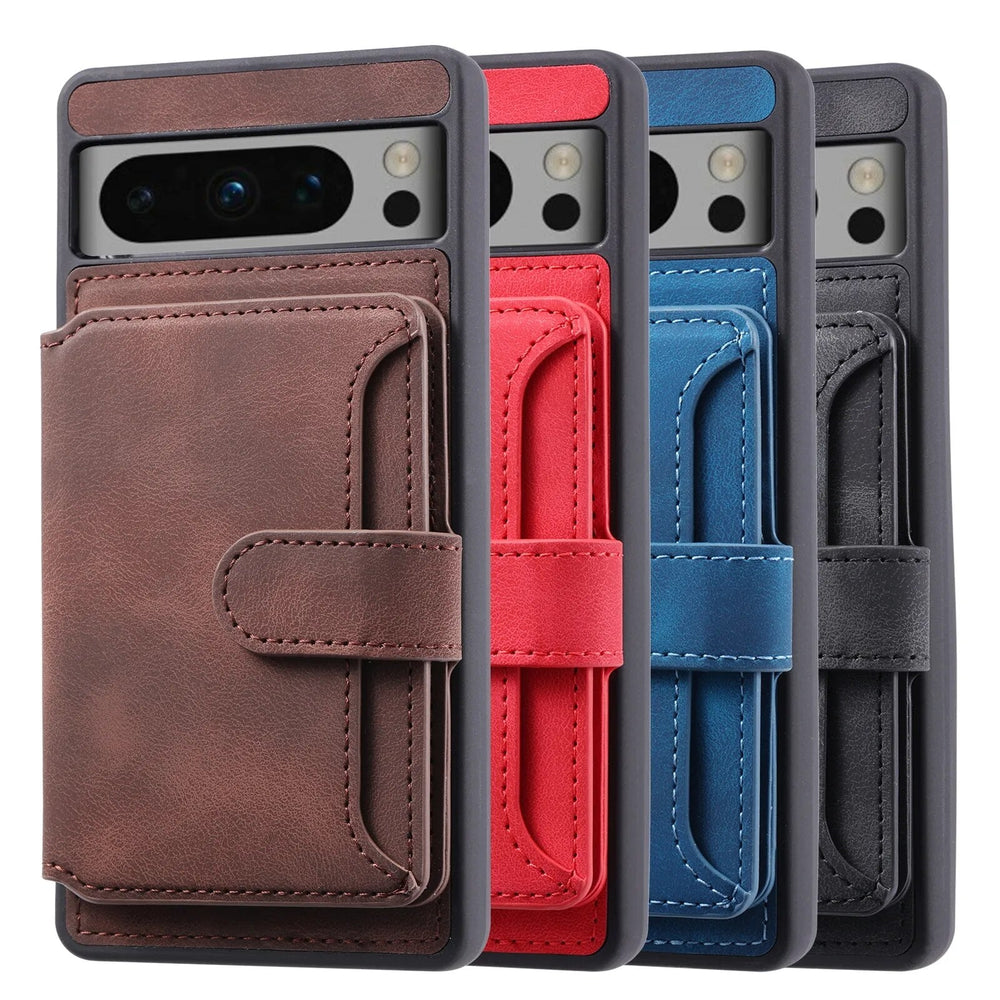 Magnetic Clasped Wallet Card Holder Google Pixel Case-Exoticase-