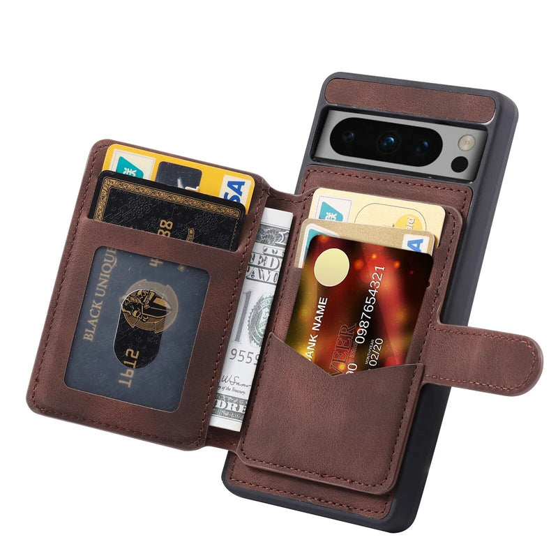 Magnetic Clasped Wallet Card Holder Google Pixel Case-Exoticase-