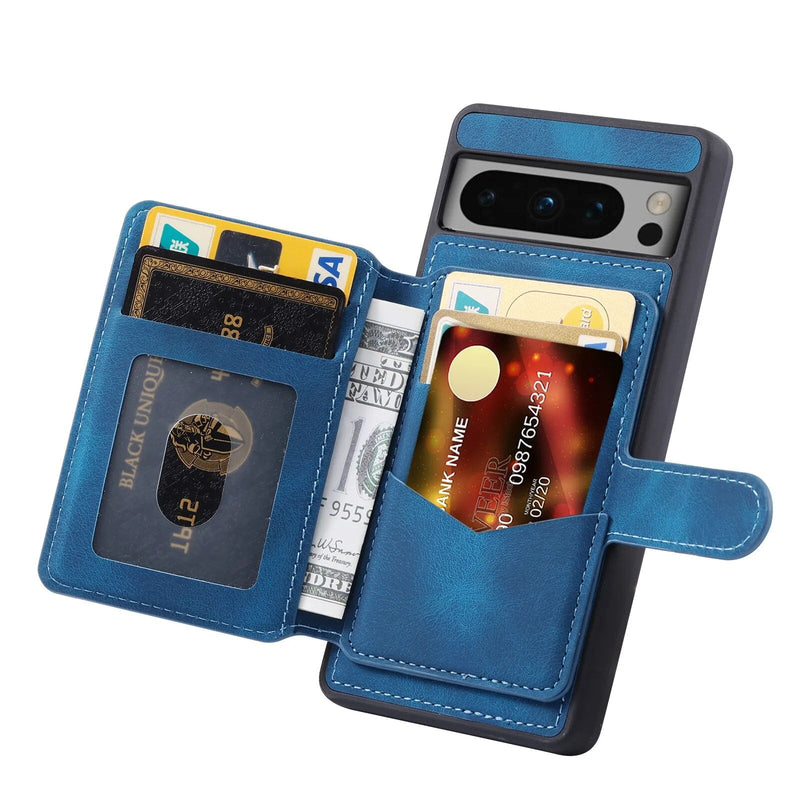 Magnetic Clasped Wallet Card Holder Google Pixel Case-Exoticase-