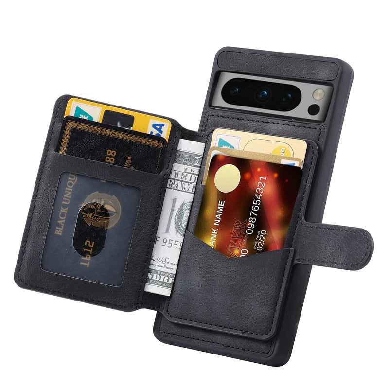 Magnetic Clasped Wallet Card Holder Google Pixel Case-Exoticase-