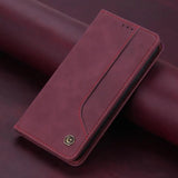 Magnetic Front Flip Cover Samsung Case-Exoticase-Samsung S25 Ultra-Red-Exoticase