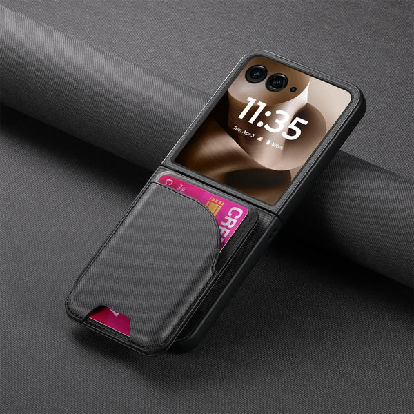 Magnetic Snap-On Wallet Motorola Razr Case-Exoticase-Black-Razr Ultra 2025-Exoticase