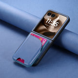 Magnetic Snap-On Wallet Motorola Razr Case-Exoticase-Blue-Razr Ultra 2025-Exoticase