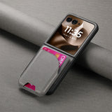 Magnetic Snap-On Wallet Motorola Razr Case-Exoticase-Gray-Razr Ultra 2025-Exoticase