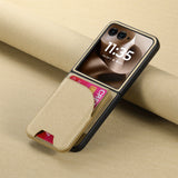 Magnetic Snap-On Wallet Motorola Razr Case-Exoticase-Khaki-Razr Ultra 2025-Exoticase