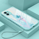 Maple Leaf Design Glass iPhone Case-Exoticase-For iPhone 15 Pro Max-D-
