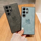 Maple Leaf PU Leather Samsung Case-Exoticase-Exoticase