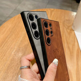 Maple Leaf PU Leather Samsung Case-Exoticase-Exoticase
