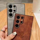 Maple Leaf PU Leather Samsung Case-Exoticase-Exoticase
