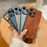 Maple Leaf PU Leather iPhone Case-Exoticase-Exoticase