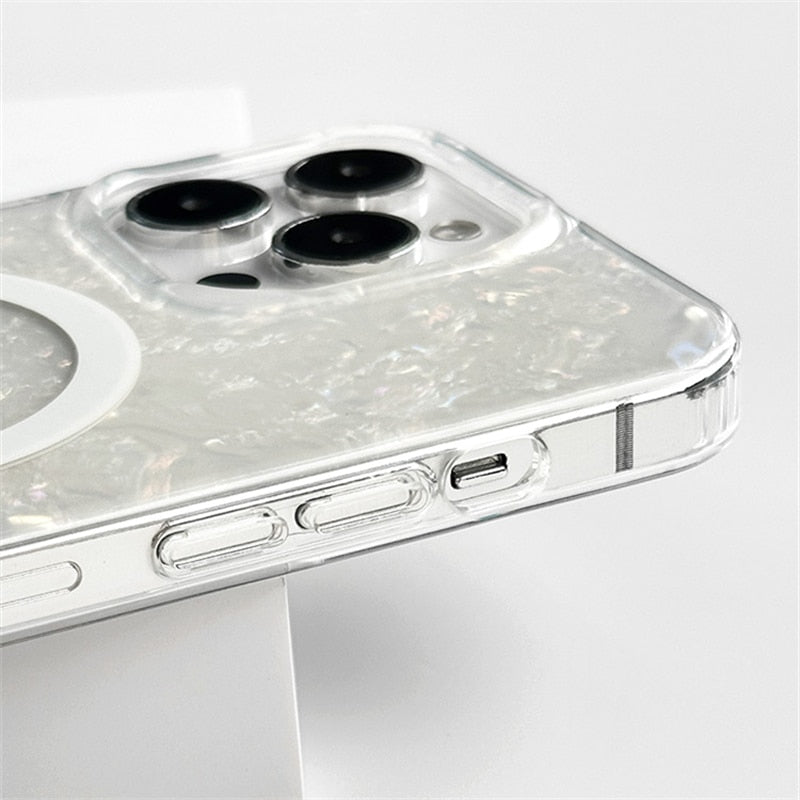 Marble Crystal MagSafe Compatible Apple iPhone Case-Exoticase-