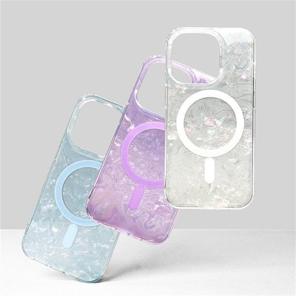 Marble Crystal MagSafe Compatible Apple iPhone Case-Exoticase-