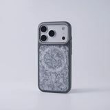 Marble Flakes Metal Lens MagSafe iPhone Case-Exoticase-Gray-iPhone 17 Pro Max-Exoticase