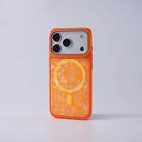 Marble Flakes Metal Lens MagSafe iPhone Case-Exoticase-Orange-iPhone 17 Pro Max-Exoticase