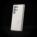 Matte Leather MagSafe Samsung Case-Exoticase-White-For Galaxy S23 Ultra-Exoticase