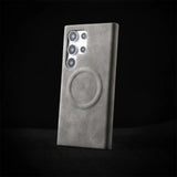 Matte Leather MagSafe Samsung Case-Exoticase-Gray-For Galaxy S23 Ultra-Exoticase