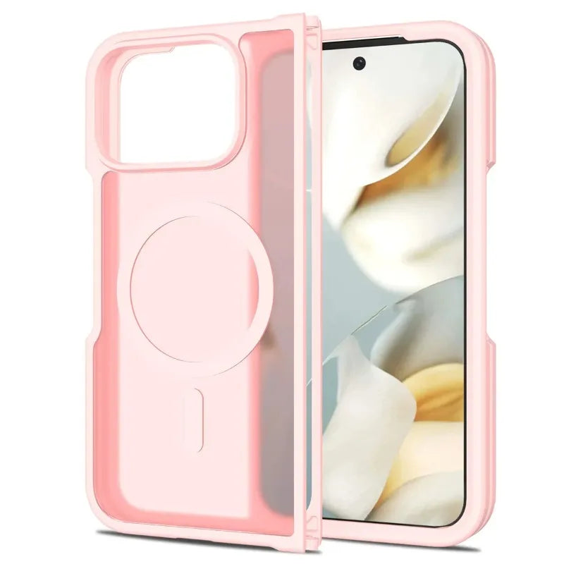 Matte Silicone Shockproof MagSafe Google Pixel Fold Case-Exoticase-Pink-Pixel 10 Pro Fold-Exoticase