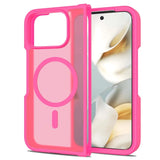 Matte Silicone Shockproof MagSafe Google Pixel Fold Case-Exoticase-Rose Red-Pixel 10 Pro Fold-Exoticase