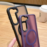 Matte Transparent Silicone Wireless Charging Samsung Case-Exoticase-