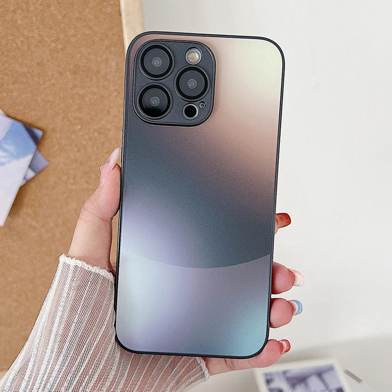 MatteGlaze Moon Cut iPhone Case - Exoticase - For iPhone 15 Pro Max / Black