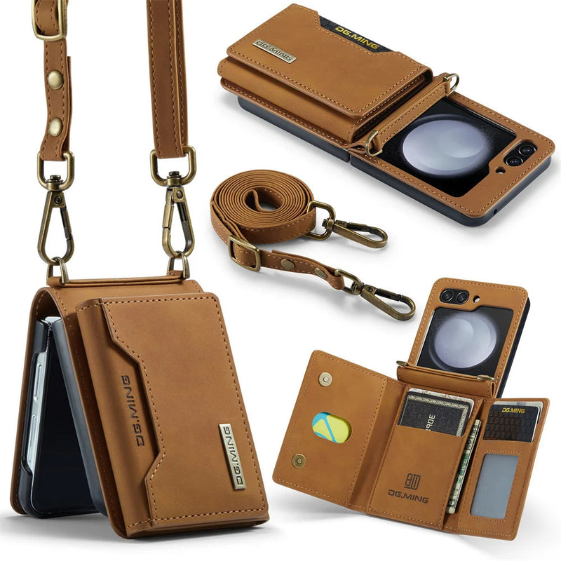 Mega Wallet Samsung Z Flip Case with Lanyard-Exoticase-Exoticase