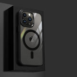 Metal Lens MagSafe Apple iPhone Case - Exoticase - For iPhone 15 Pro Max / Black