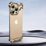 Metal Rimless iPhone Bumper Case-Exoticase-For iPhone 16 Pro Max-Desert Gold-Exoticase
