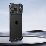 Metal Rimless iPhone Bumper Case-Exoticase-For iPhone 17 Pro Max-Black-Exoticase