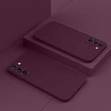 Micro Fiber Soft Silicone Samsung Galaxy Case-Exoticase-For Samsung S23-Wine Red-