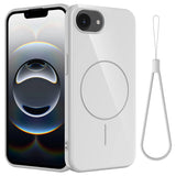Micro Glitter Glossy Back iPhone Case with Strap-Exoticase-For iPhone 16 Pro Max-Beige-Exoticase