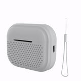 Micro Holes Silicone AirPods Case-Exoticase-For Airpods Pro 2-Gray-