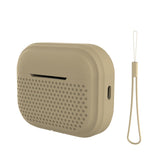 Micro Holes Silicone AirPods Case-Exoticase-For Airpods Pro 2-Khaki-