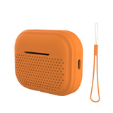 Micro Holes Silicone AirPods Case-Exoticase-For Airpods Pro 2-Orange-