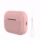 Micro Holes Silicone AirPods Case-Exoticase-For Airpods Pro 2-Pink-
