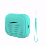 Micro Holes Silicone AirPods Case-Exoticase-For Airpods Pro 2-Turquoise-Exoticase