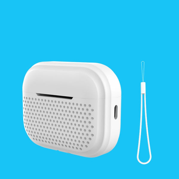Micro Holes Silicone AirPods Case-Exoticase-For Airpods Pro 2-White-