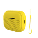 Micro Holes Silicone AirPods Case-Exoticase-For Airpods Pro 2-Yellow-