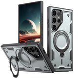 Military Armor Anti-shock Samsung Case With Ring-Exoticase-For Samsung S25 Ultra-Gray-Exoticase