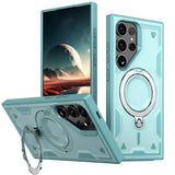Military Armor Anti-shock Samsung Case With Ring-Exoticase-For Samsung S25 Ultra-Tiffany Blue-Exoticase