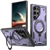 Military Armor Anti-shock Samsung Case With Ring-Exoticase-For Samsung S25 Ultra-Purple-Exoticase