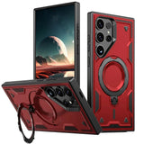 Military Armor Anti-shock Samsung Case With Ring-Exoticase-For Samsung S25 Ultra-Red-Exoticase