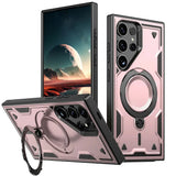 Military Armor Anti-shock Samsung Case With Ring-Exoticase-For Samsung S25 Ultra-Rose Gold-Exoticase