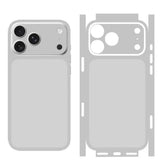 Minimalist Back Sides Classic iPhone Skin Decal-Exoticase-For iPhone 18 Pro Max-Silver-Exoticase