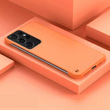 Minimalist Frameless Samsung Case-Samsung Galaxy Phone Case-Exoticase-For Samsung S23 Ultra-Orange-